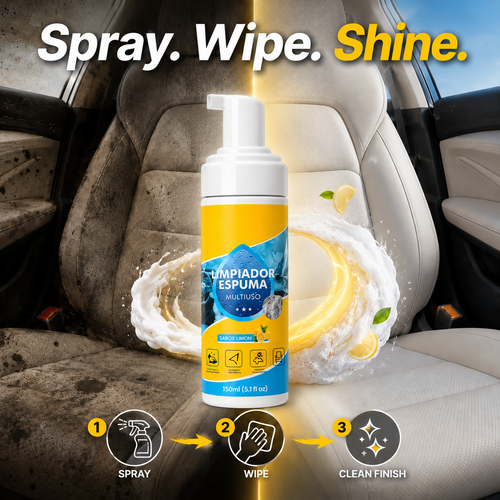 4-in-1 Multi-Enzyme Foam Cleaner – Deep Clean Cars, Kitchens, Bathrooms & Sofas