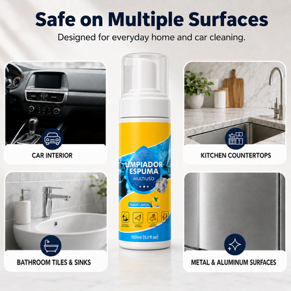 4-in-1 Multi-Enzyme Foam Cleaner – Deep Clean Cars, Kitchens, Bathrooms & Sofas